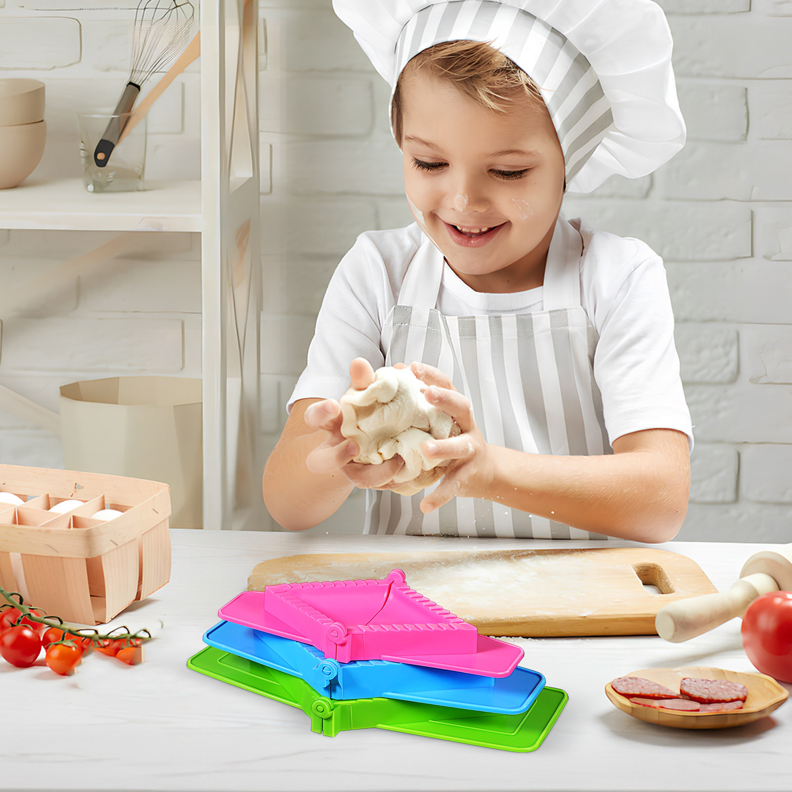 Dumpling Press Set - 3Pcs Lightweight Square Dumpling Press Set