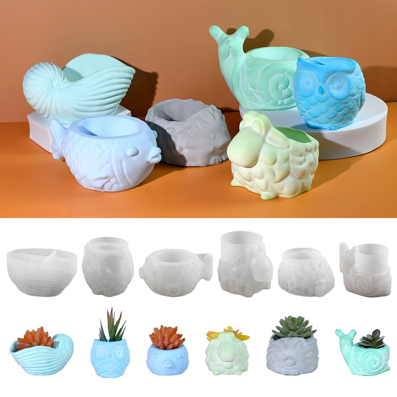3D Animal Flower Pot Silicone  - Potsticker Mold 리뷰 및 가격