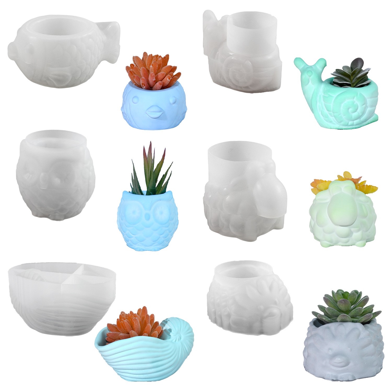 3D Animal Flower Pot Silicone  - Potsticker Mold 리뷰 및 가격
