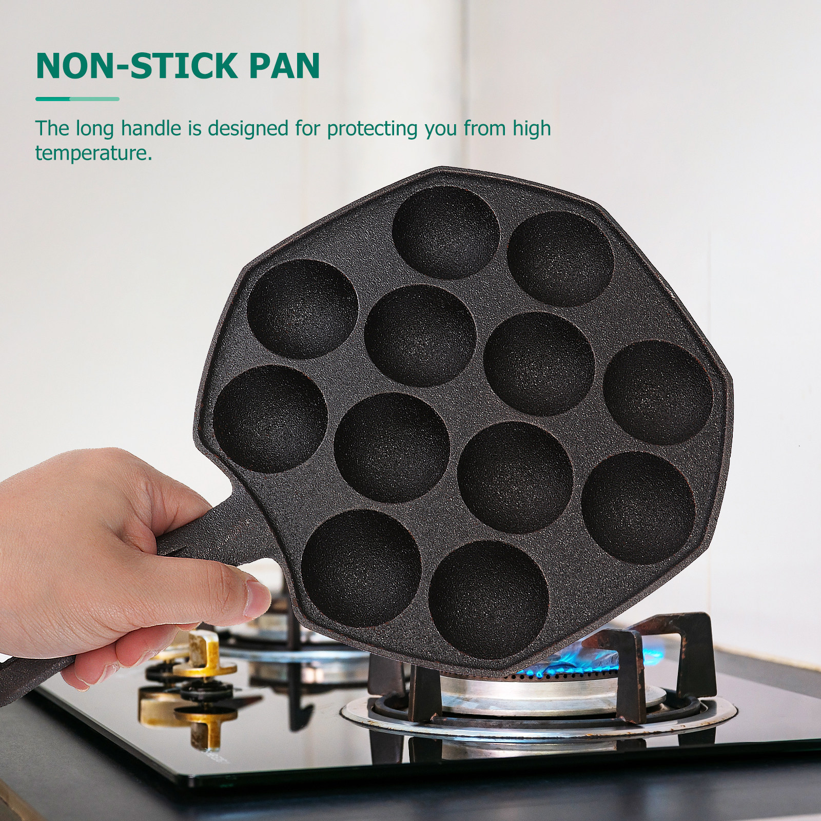 12 Molds Takoyaki Pan Cast Iro - Takoyaki Grill Plate 리뷰 및 가격