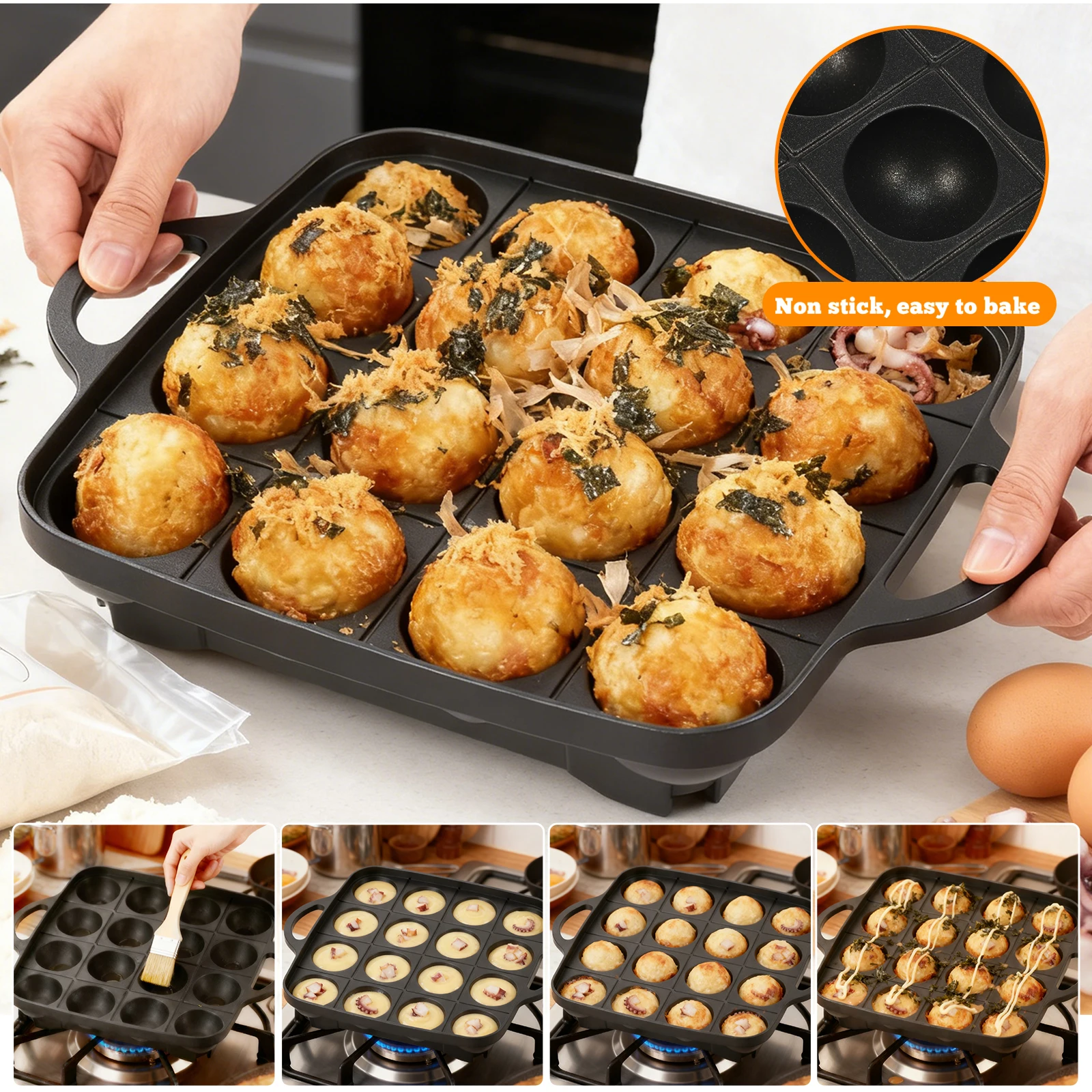 16 Holes Takoyaki Pan Cast Alu - Takoyaki Grill Plate 리뷰 및 가격