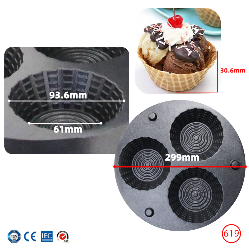 Commercial Triple-Hole Ice Cre - Waffle Cone Maker 리뷰 및 가격