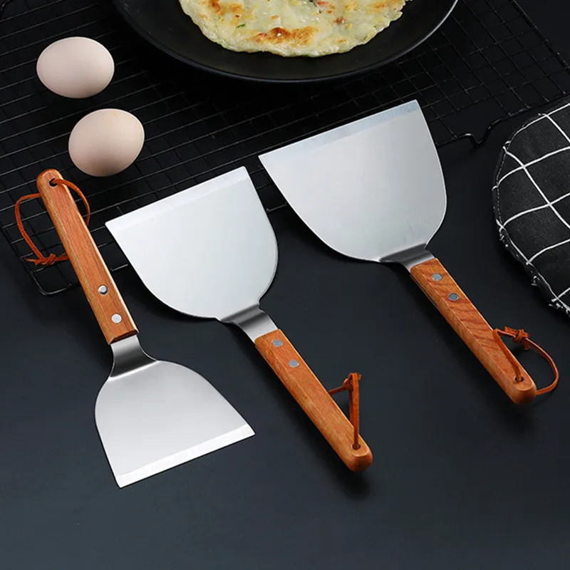 Stainless Steel Wooden Handle  - Okonomiyaki Spatula 리뷰 및 가격