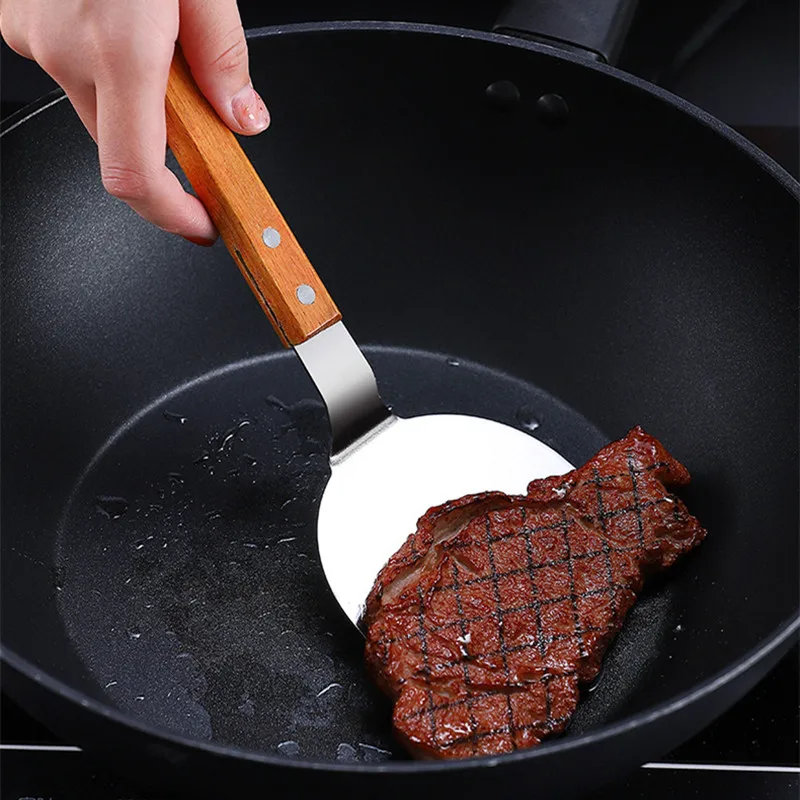 Stainless Steel Wooden Handle  - Okonomiyaki Spatula 리뷰 및 가격