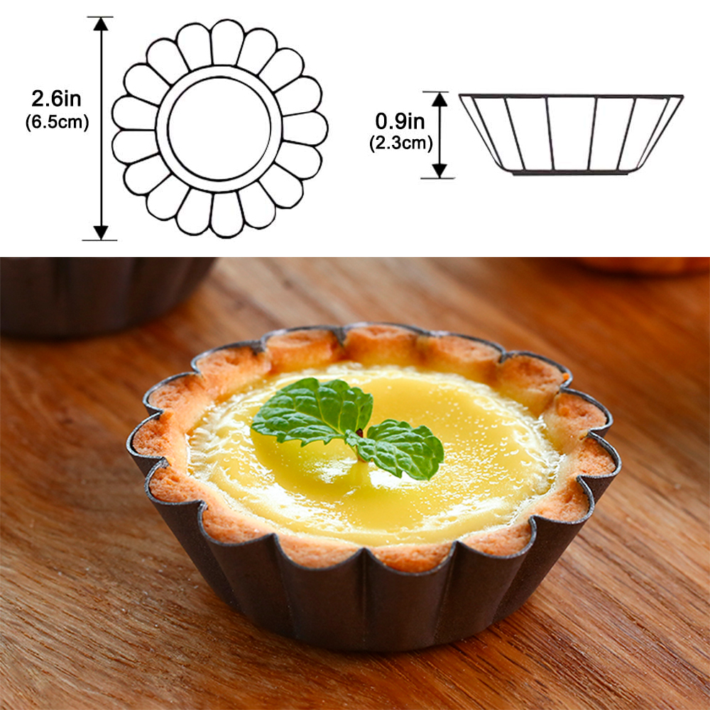 12Pcs Pan Mold Tart Quiche Fla - Egg Waffle Pan 리뷰 및 가격