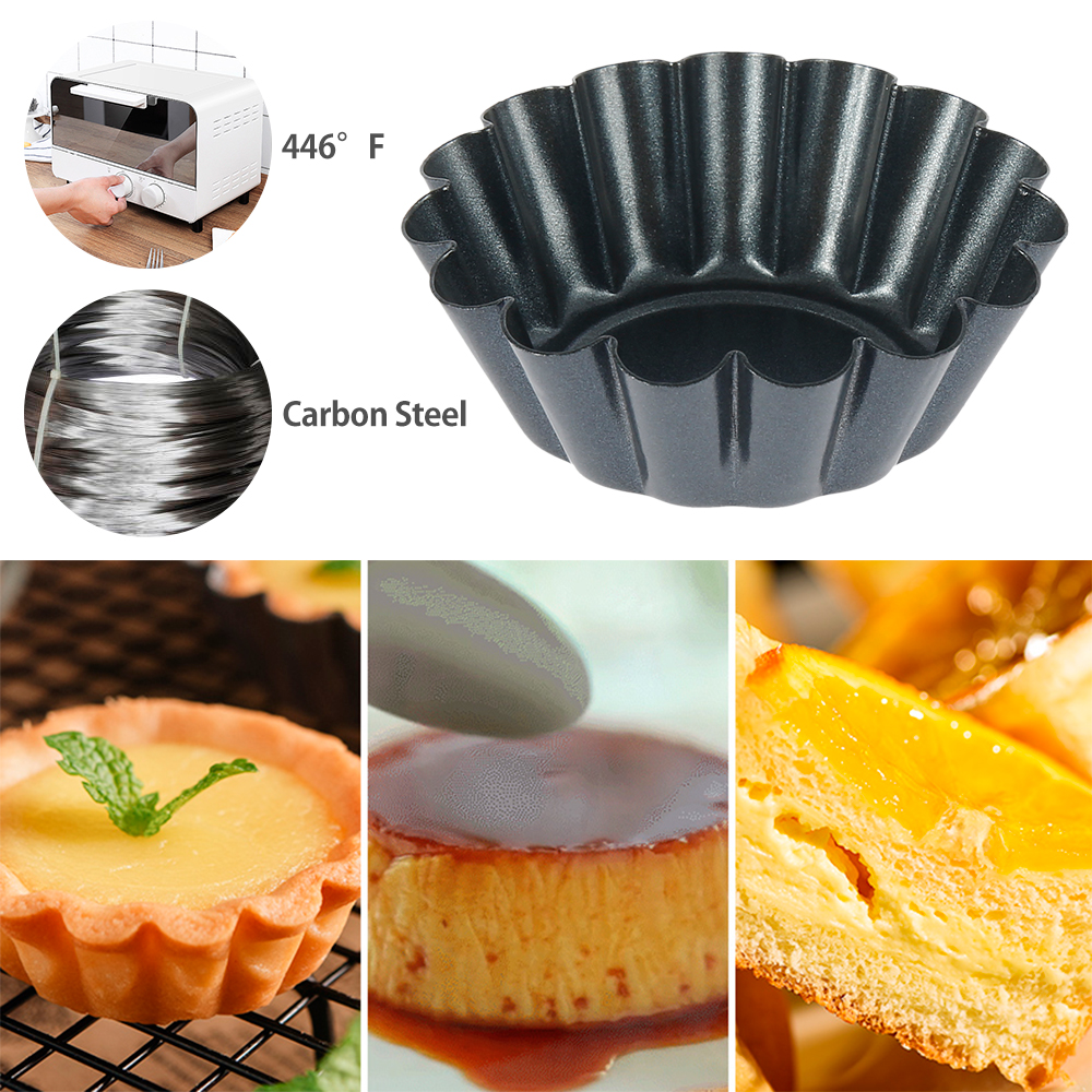 12Pcs Pan Mold Tart Quiche Fla - Egg Waffle Pan 리뷰 및 가격