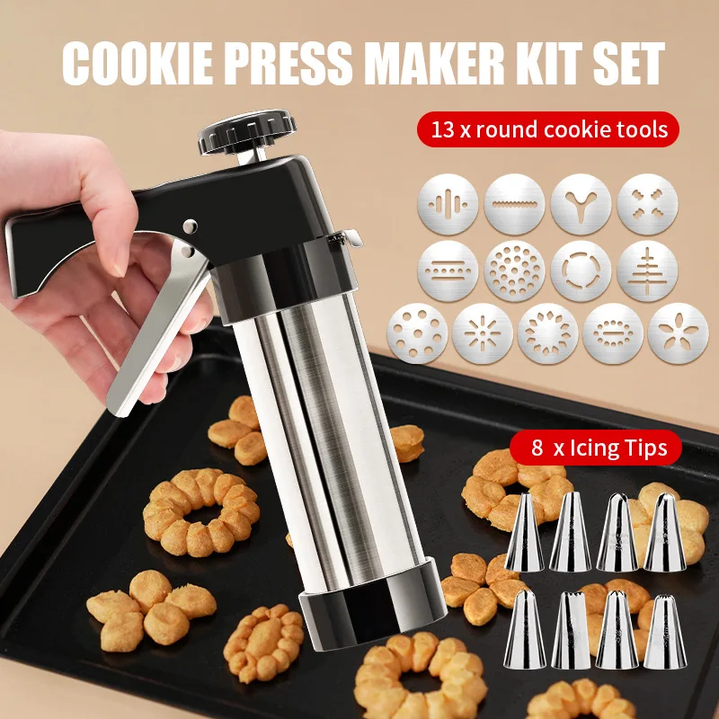 Cookie Press Gun Kit Stainless - Churros Maker Gun 리뷰 및 가격
