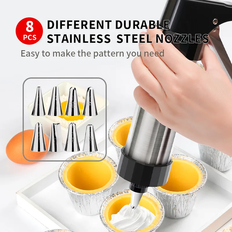 Cookie Press Gun Kit Stainless - Churros Maker Gun 리뷰 및 가격