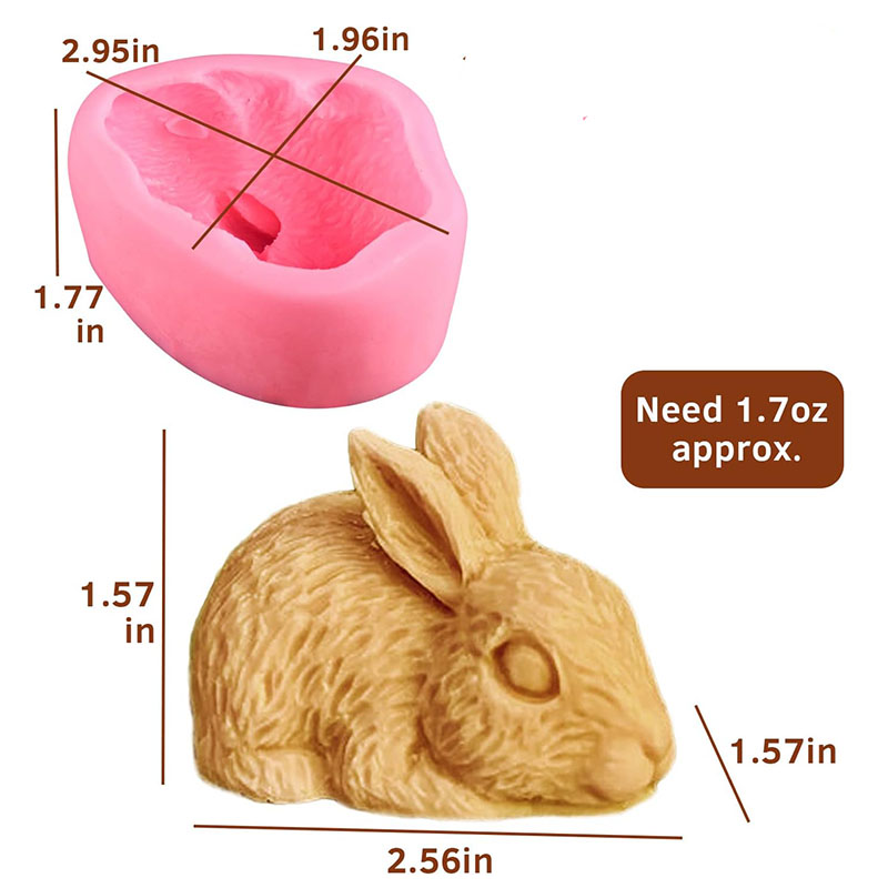 3D Rabbit Silicone Soap Mold E - Bunny Cake Mold 리뷰 및 가격
