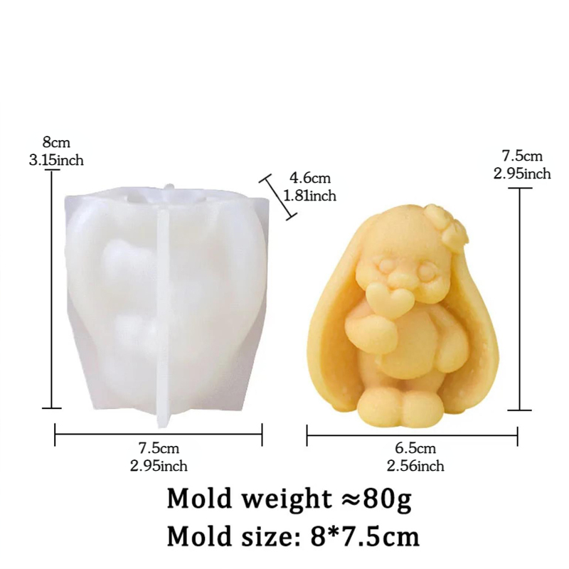3D Long-eared Rabbit Silicone  - Bunny Cake Mold 리뷰 및 가격