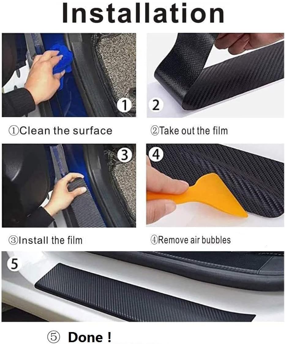 Car Door Sill Plate Guard Stic - Crepe Pan Carbon 리뷰 및 가격