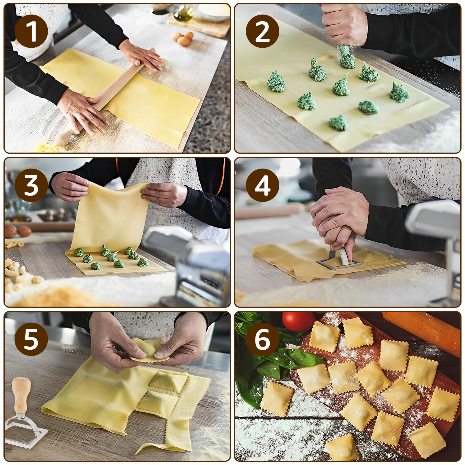 6Pcs Ravioli Maker Set Ravioli - Dumpling Press Set 리뷰 및 가격