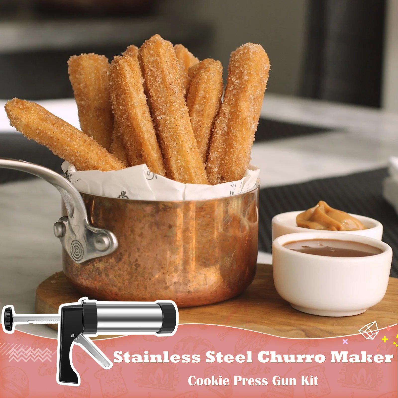 DIY Churro Maker Machine Cooki - Churros Maker Gun 리뷰 및 가격