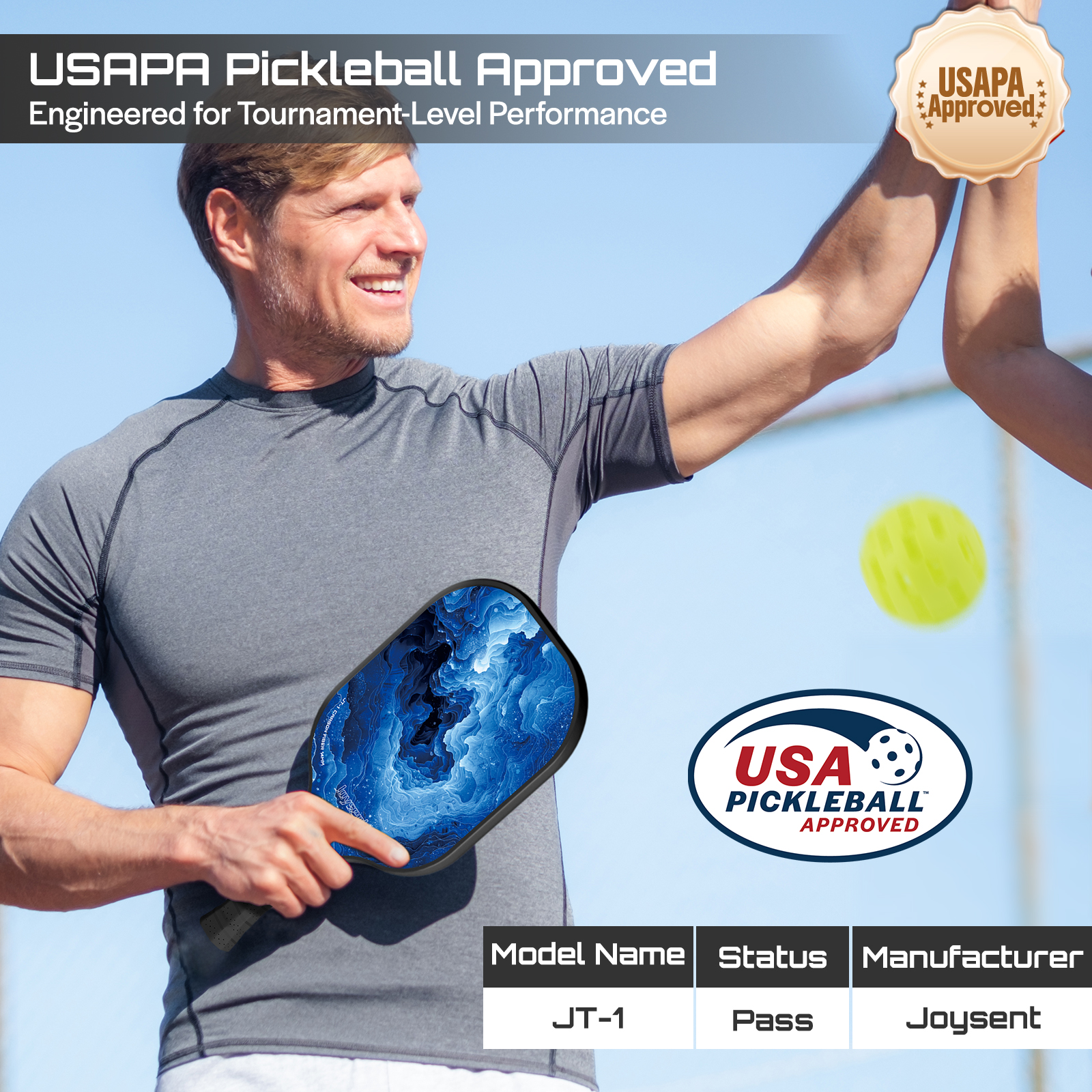 Joysent USAPA Approve Pickleba - Crepe Pan Carbon 리뷰 및 가격