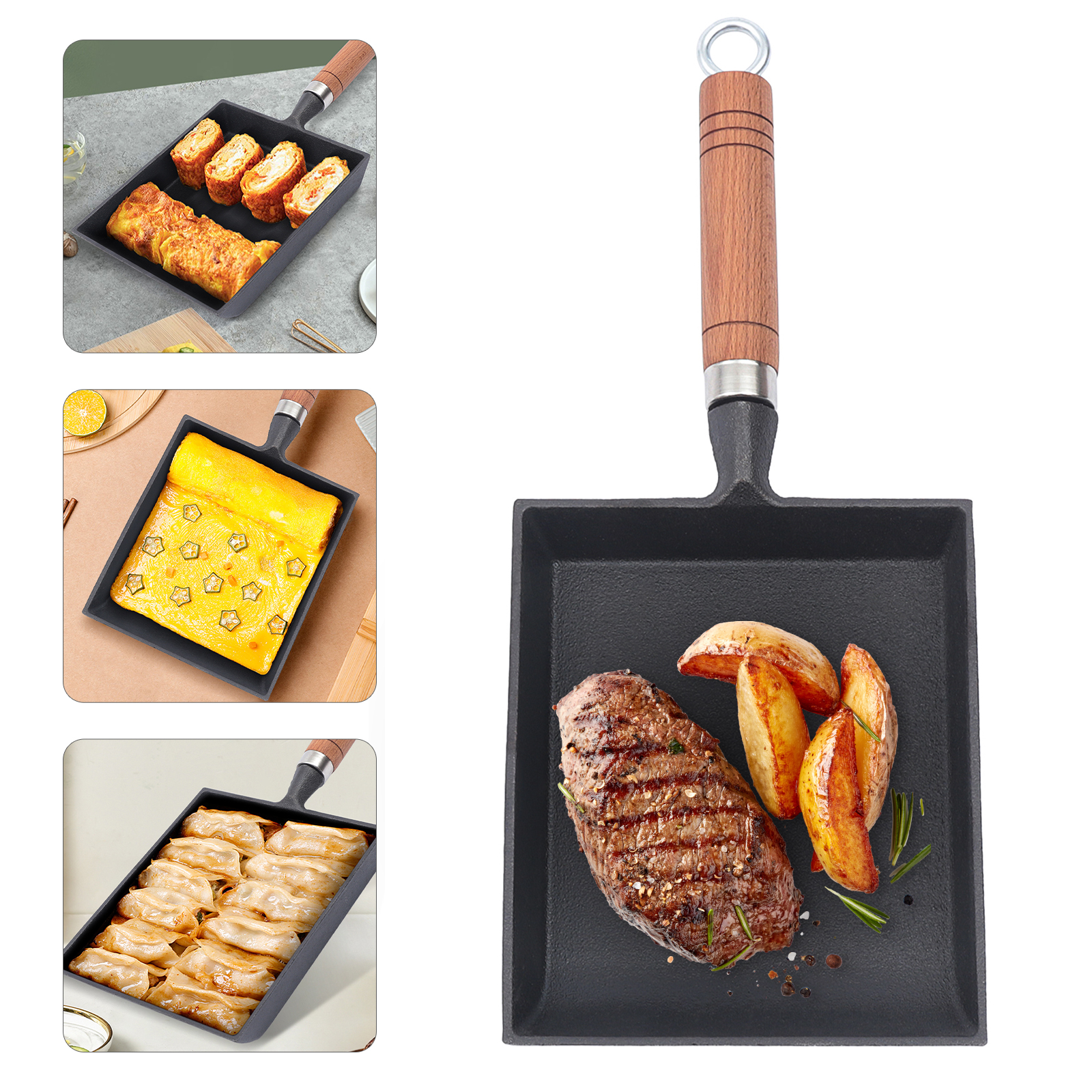 1PCS Egg Fry Pan Square Cast I - Cast Iron Corn 리뷰 및 가격