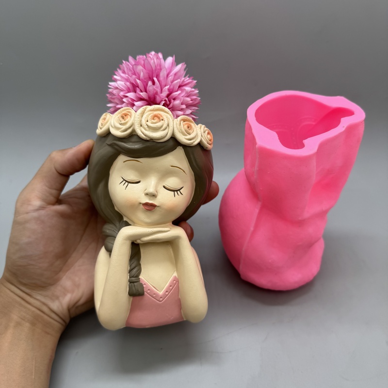 Cute girl flower pot silicone  - Potsticker Mold 리뷰 및 가격