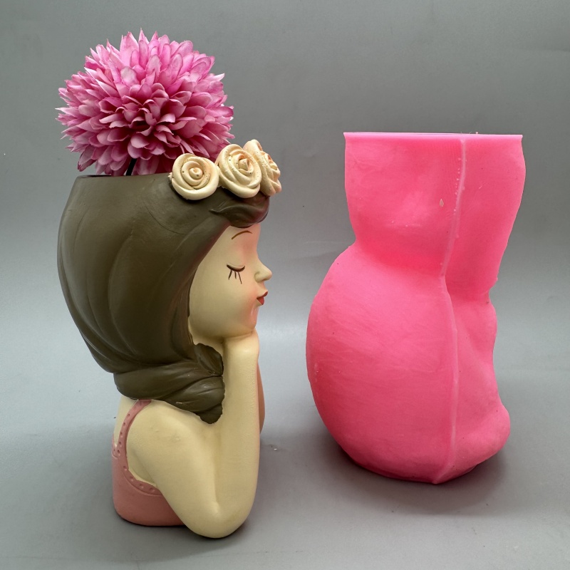 Cute girl flower pot silicone  - Potsticker Mold 리뷰 및 가격