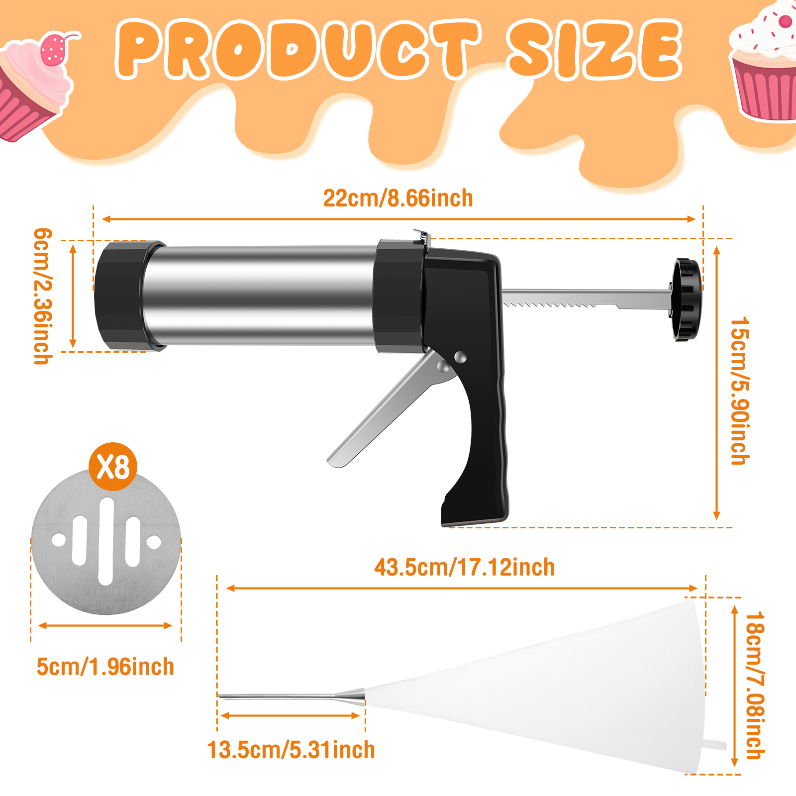 Stainless Steel Cookie Gun Chu - Churros Maker Gun 리뷰 및 가격