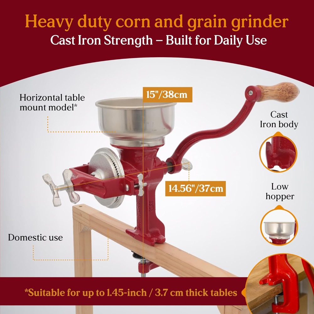 Manual Corn Grain Grinder Cast - Cast Iron Corn 리뷰 및 가격