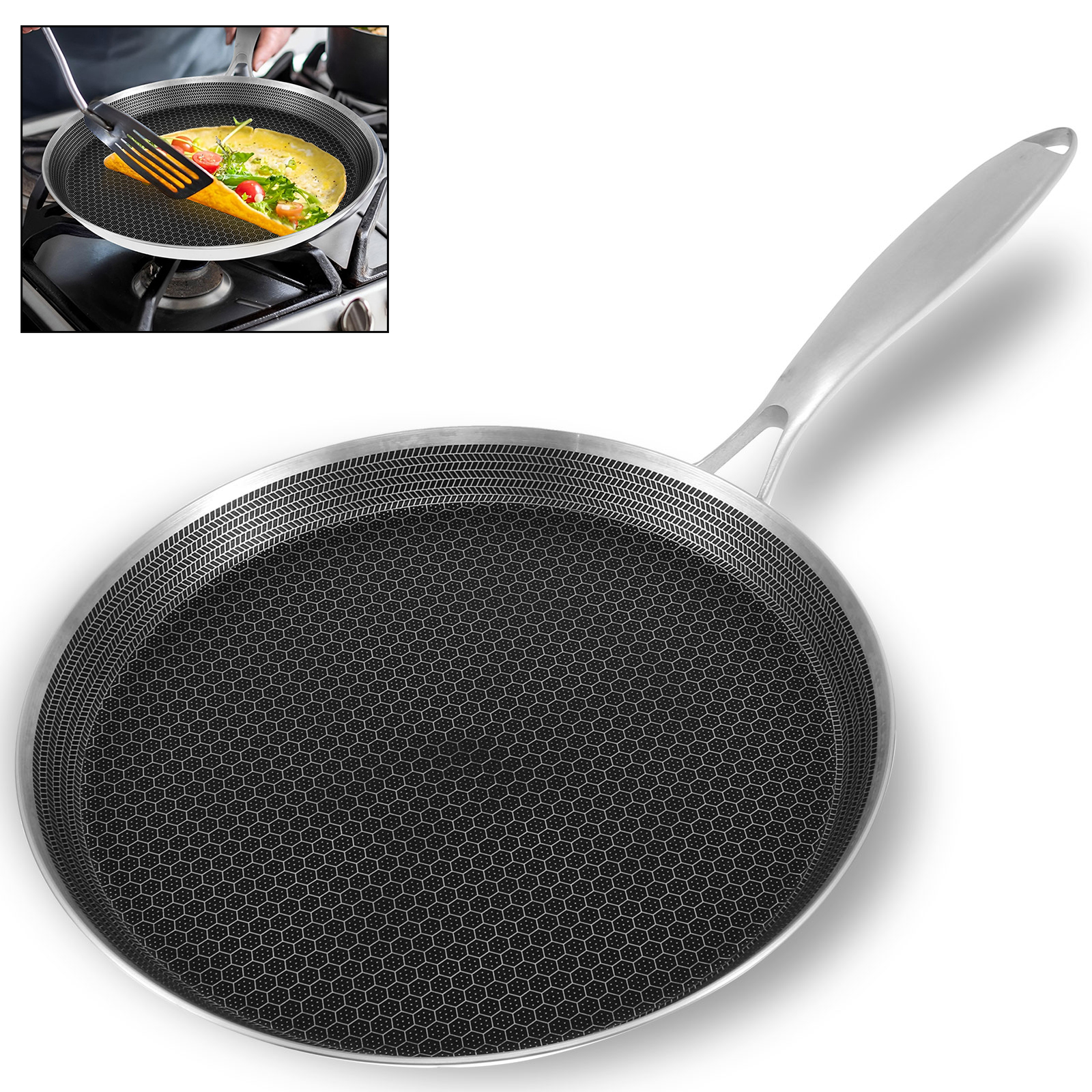 Stainless Steel Frying Pan Non - Danish Pancake Pan 리뷰 및 가격