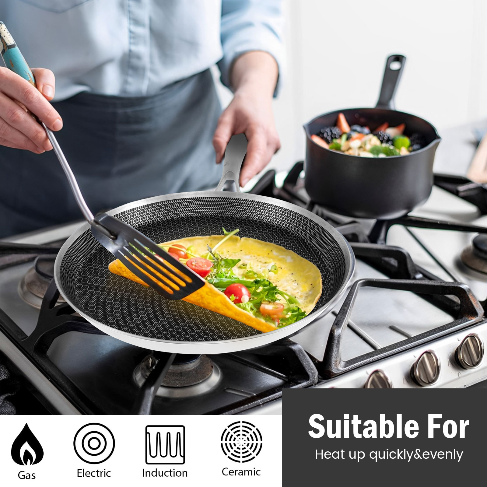 Stainless Steel Frying Pan Non - Danish Pancake Pan 리뷰 및 가격