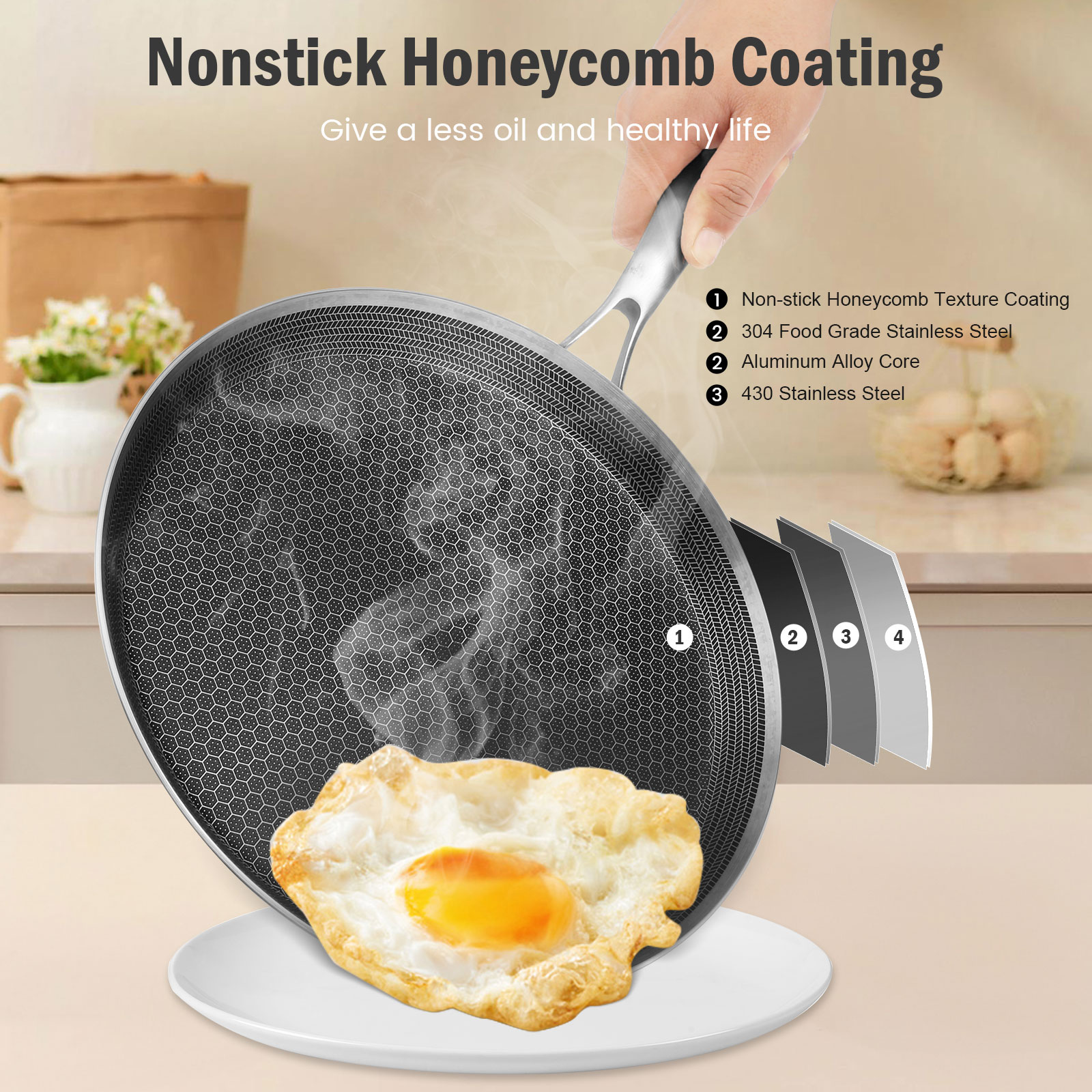 Stainless Steel Frying Pan Non - Danish Pancake Pan 리뷰 및 가격