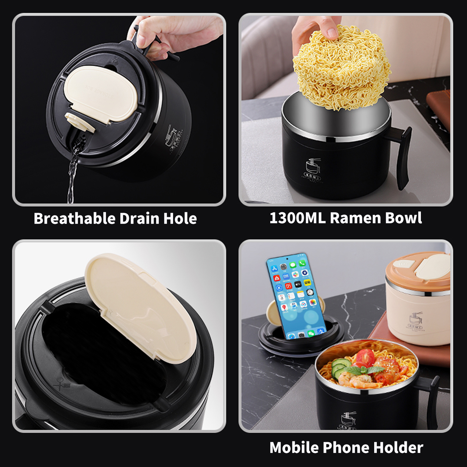1300ml Ramen Bowl With Lid Sta - Dim Sum Basket 리뷰 및 가격