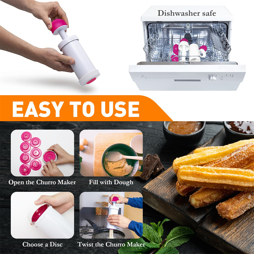 DIY Manual Cookie Press Maker  - Churros Maker Gun 리뷰 및 가격