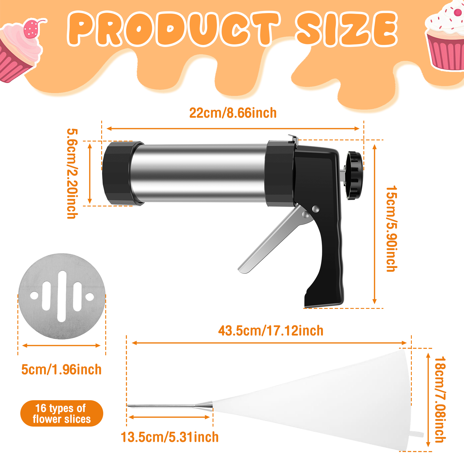 Cookie Press Gun Tips Set Stai - Churros Maker Gun 리뷰 및 가격