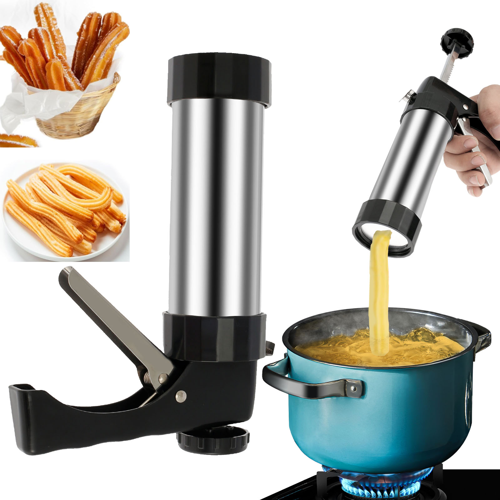 Cookie Press Gun Kit Stainless - Churros Maker Gun 리뷰 및 가격