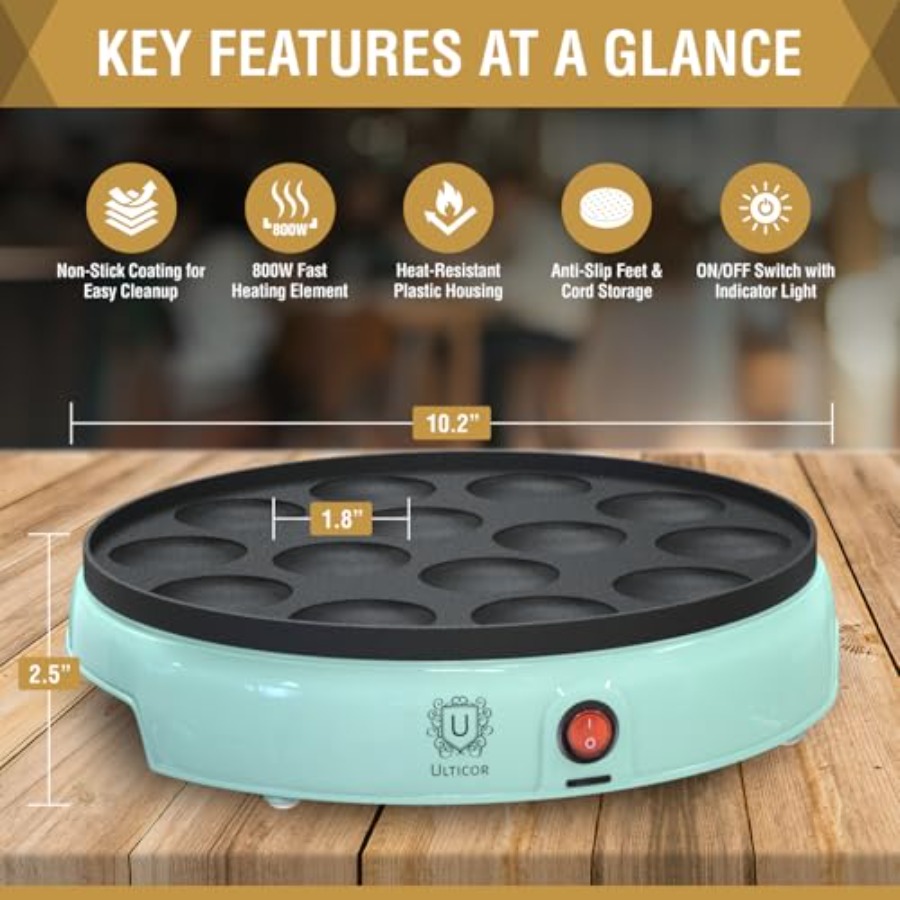 Mini Pancake Maker 14-Hole Ele - Mini Pancake Griddle 리뷰 및 가격
