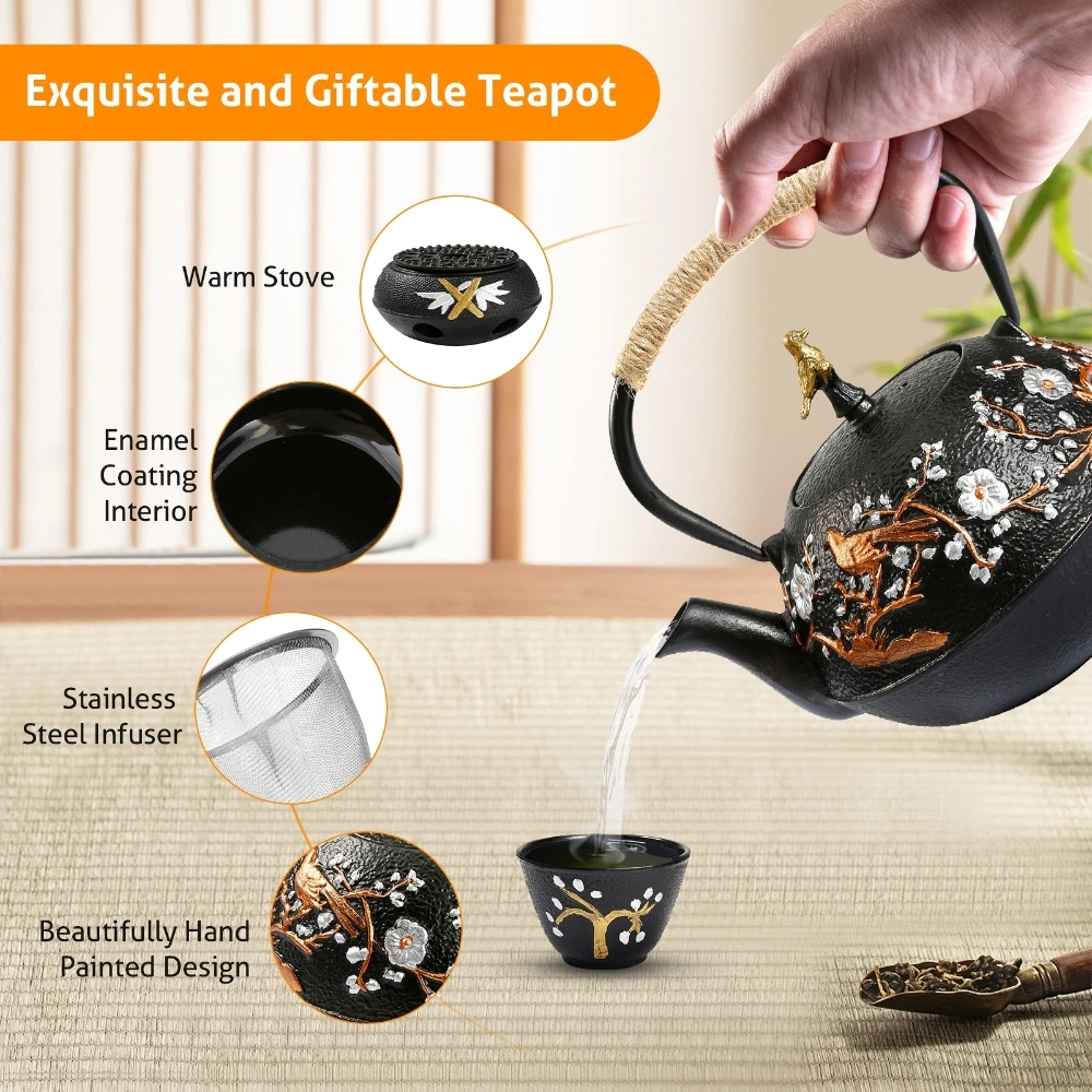 Cast Iron Teapot Set with Alco - Cast Iron Corn 리뷰 및 가격