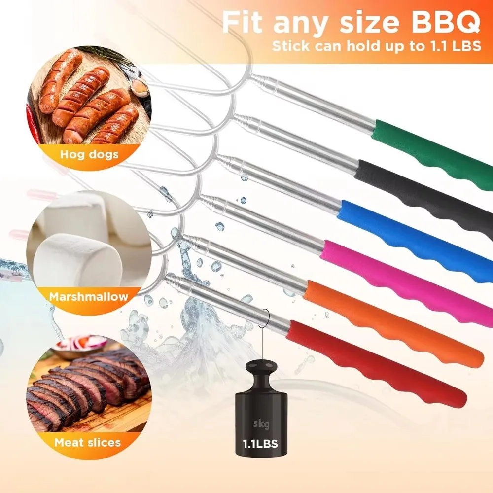 5/6/10pcs Telescopic BBQ Forks - Hot Dog Press 리뷰 및 가격
