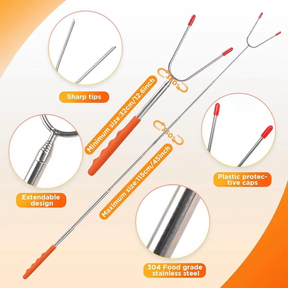 5/6/10pcs Telescopic BBQ Forks - Hot Dog Press 리뷰 및 가격