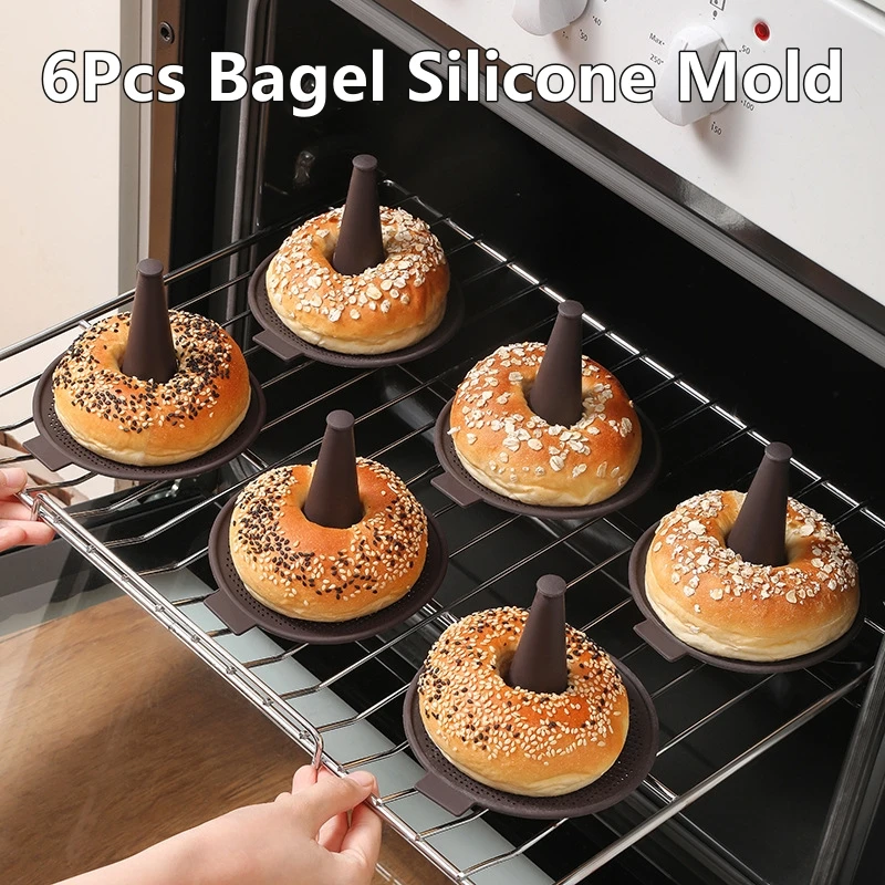 6Pcs Bagel Tools Silicone Mold - Donut Mold Silicone 리뷰 및 가격