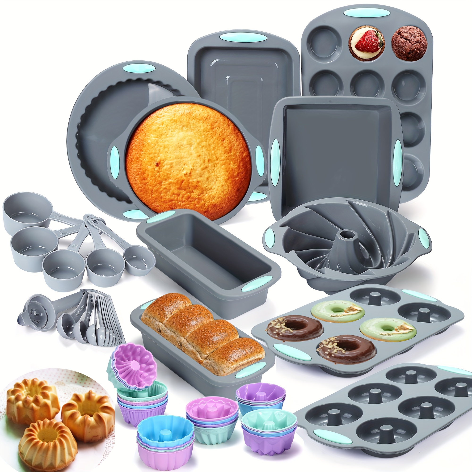 51 Pieces Silicone Baking Pan  - Donut Mold Silicone 리뷰 및 가격