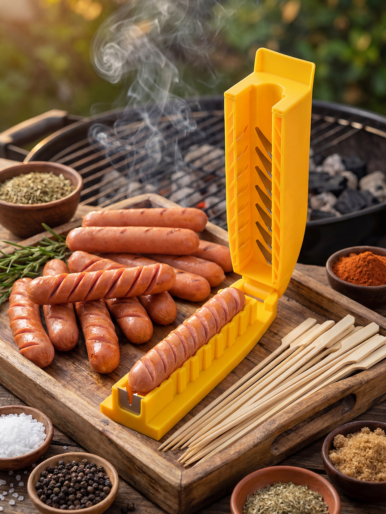 Manual Sausage Slicing Tool Re - Hot Dog Press 리뷰 및 가격
