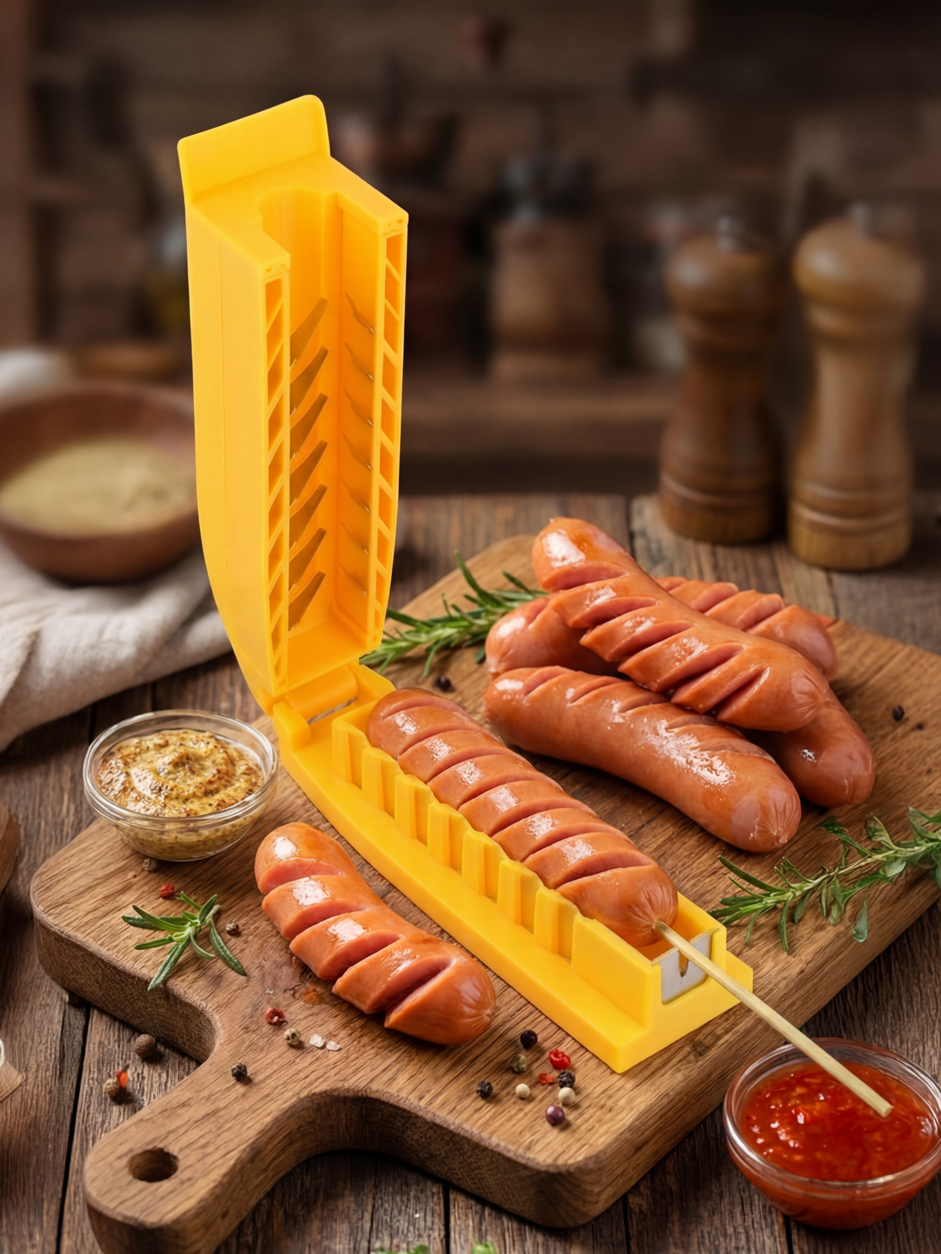 Manual Sausage Slicing Tool Re - Hot Dog Press 리뷰 및 가격