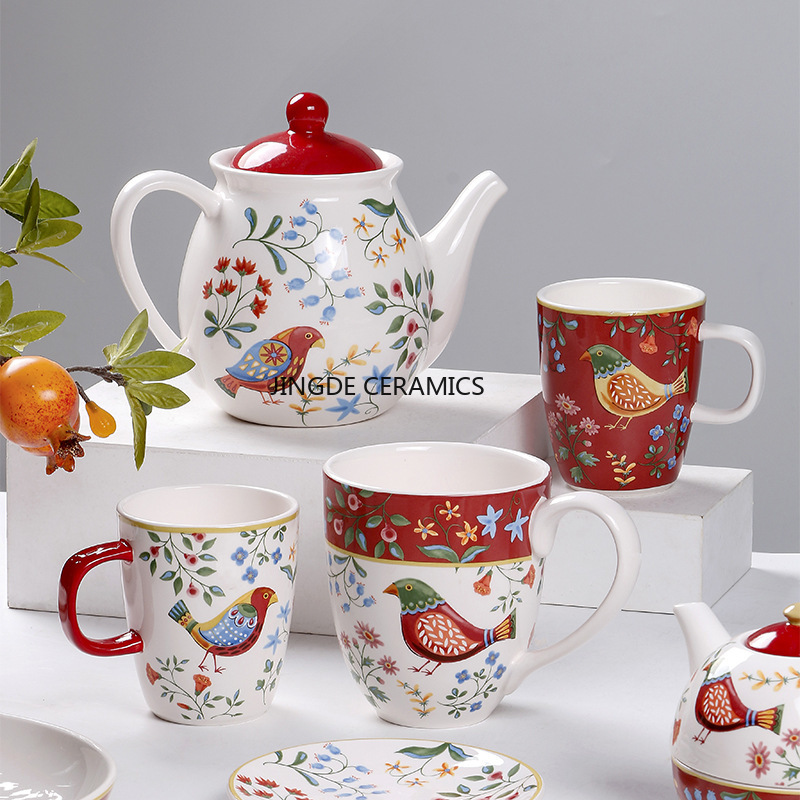 1pc European Ceramic Red Flowe - Dim Sum Basket 리뷰 및 가격