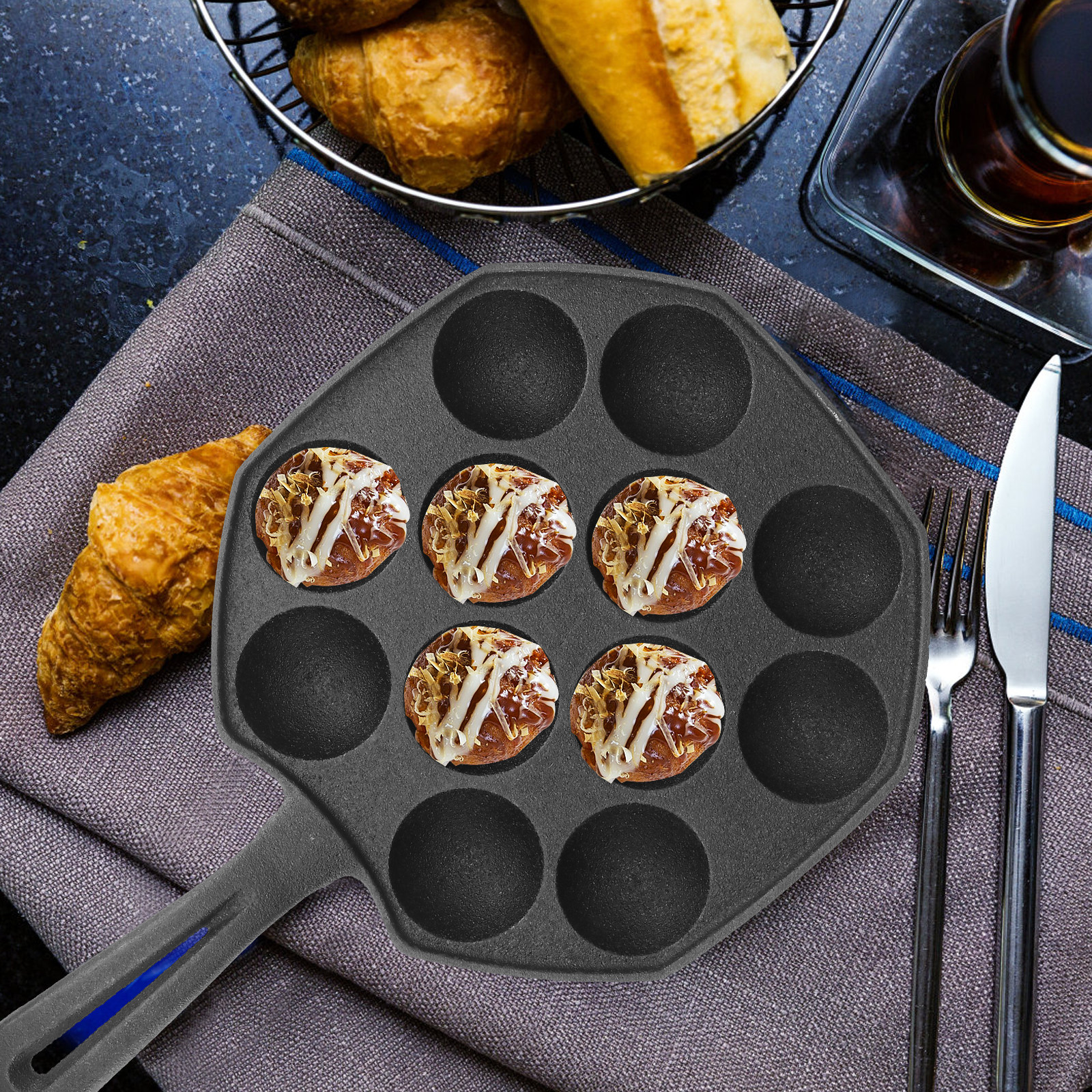 Takoyaki Pan 12 Molds Cast Iro - Takoyaki Grill Plate 리뷰 및 가격