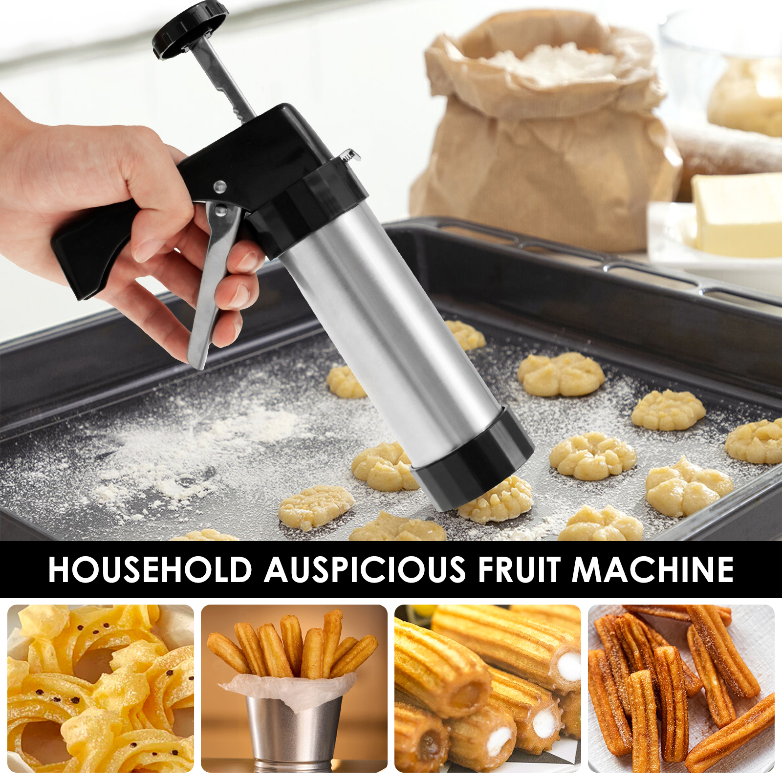 Stainless Steel Cookie Gun Chu - Churros Maker Gun 리뷰 및 가격