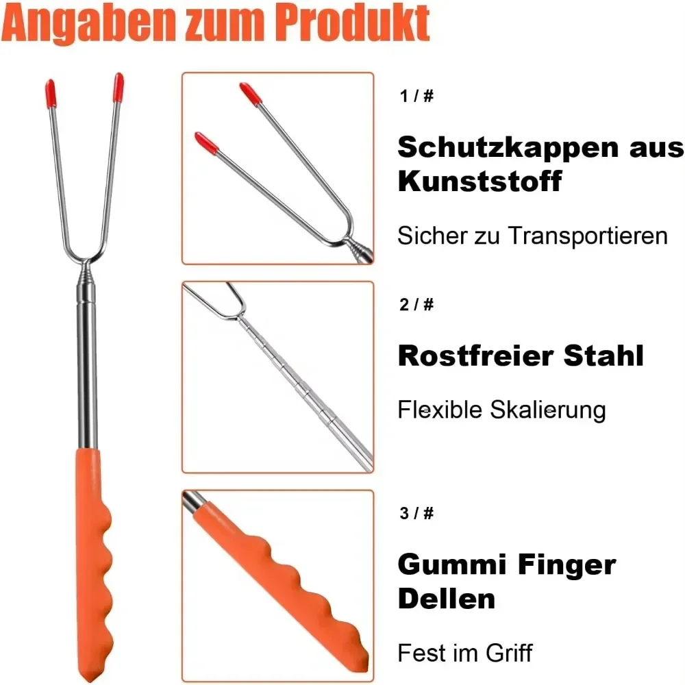 New BBQ Forks Telescopic  Barb - Corn Dog Stick 리뷰 및 가격