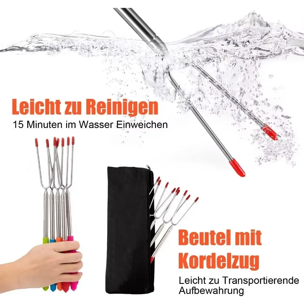 New BBQ Forks Telescopic  Barb - Corn Dog Stick 리뷰 및 가격